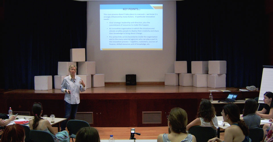 Goethe's Cultural Management Academy in Thessaloniki - In her presentation, Ms Sfouri talked about the necessary procedures that need to be followed towards an innovative approach in the creation of cultural content.