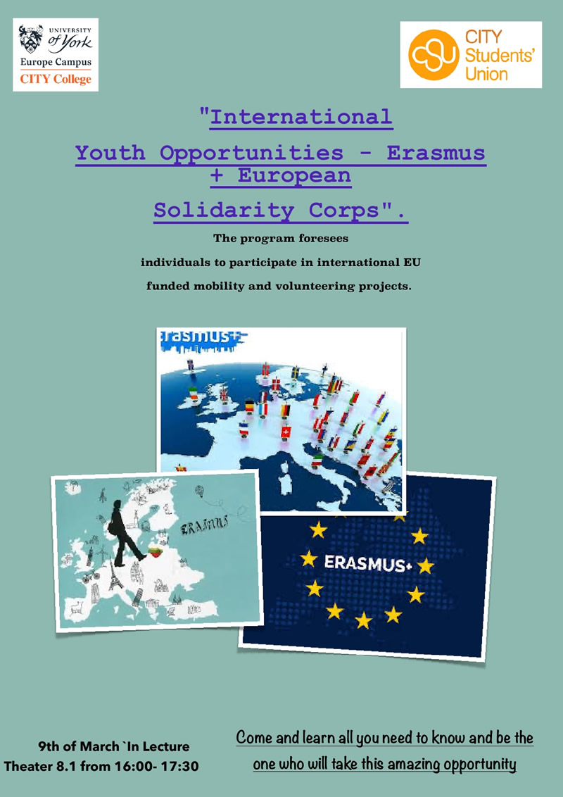 International Youth Opportunities - Erasmus+European Solidarity Corps