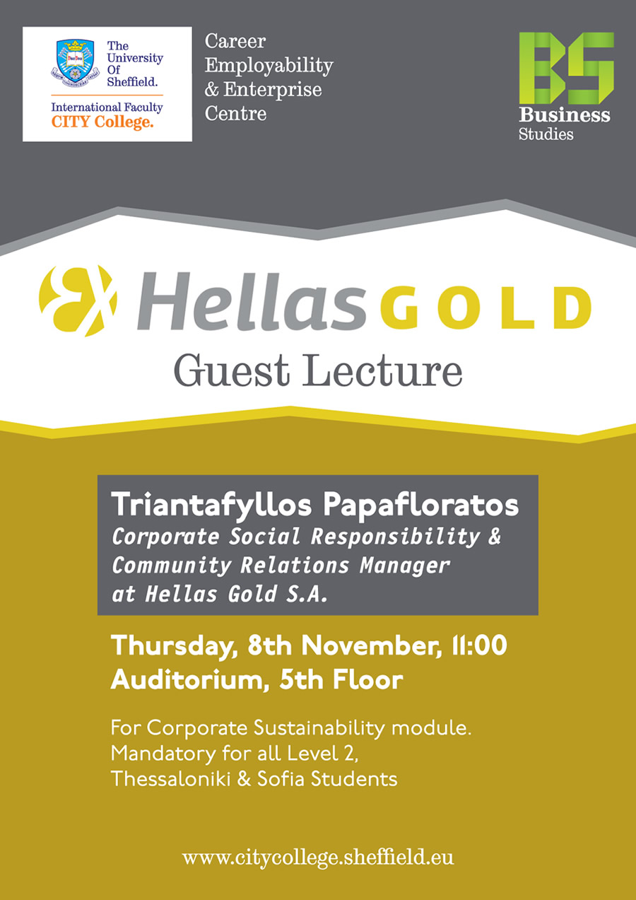 Guest Lecture by Hellas Gold