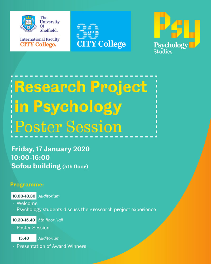 Research Project in Psychology Poster Session
