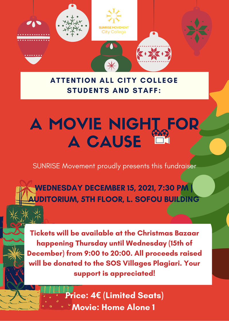A Movie Night for a Cause by the Sunrise Movement