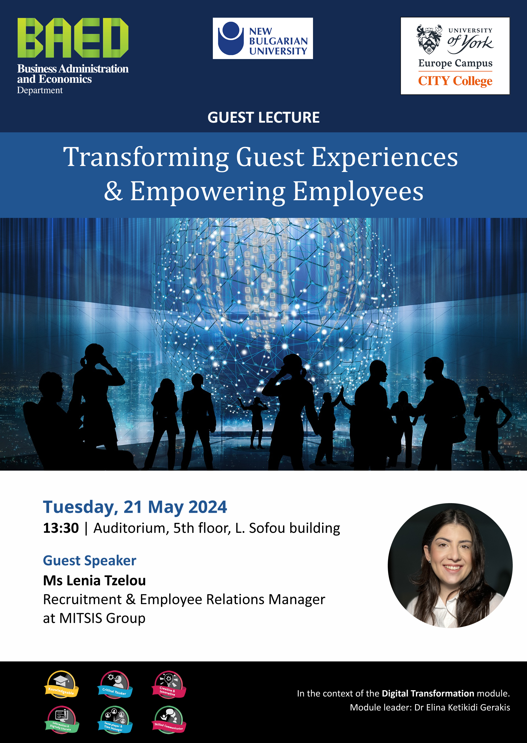 Guest Lecture - Transforming Guest Experiences and Empowering Employees