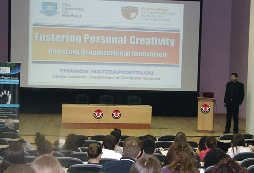 Seminar on 'Fostering Personal Creativity - Boosting Organization Innovation' by Mr Hatziapostolou in Tirana