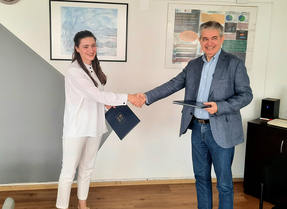 Mr Nikos Zaharis, CITY College, University-Industry Collaboration Manager and Director, SEERC, and Mrs. Jelena Jovanovic Athanasiou, the Head of the Republic of Srpska Representation in Greece