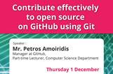 Professional Skills Seminars: Contribute effectively to open source on GitHub using Git