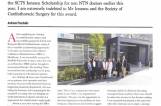 Article by MBA student on receiving a SCTS Ionescu Scholarship for non-NTN doctors