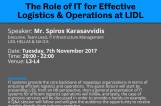 Guest Lecture - The Role of IT for Effective Logistics & Operations at LIDL by Mr Spiros Karasavvidis