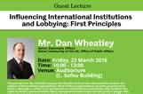 Guest Lecture 'Influencing International Institutions and Lobbying'