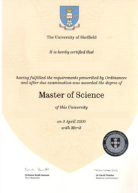 Master of Science degree